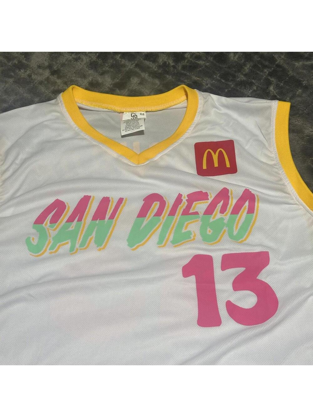 San Diego Padres Manny Machado XL Basketball Jersey City Connect SGA #13 MLB - Picture 2 of 7
